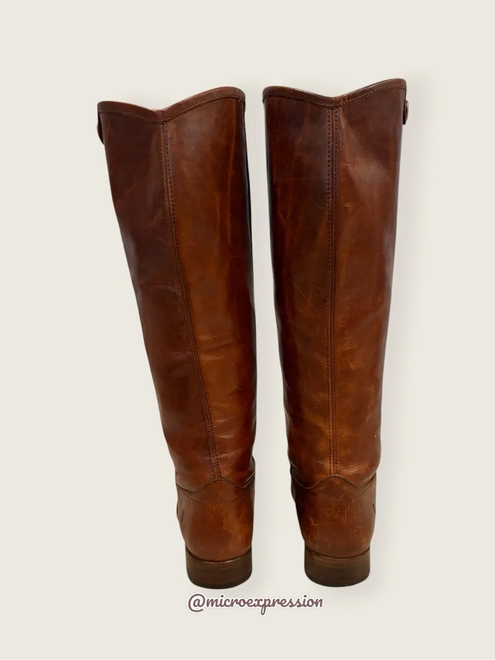 $399 Frye Melissa Button 2 Cognac Leather Equestrian Riding Knee High Tall Boots